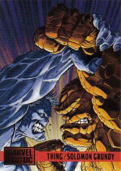1995 Fleer DC vs. Marvel Comics #83 Thing / Solomon Grundy Front