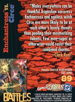 1995 Fleer DC vs. Marvel Comics #89 Enchantress / Circe Back