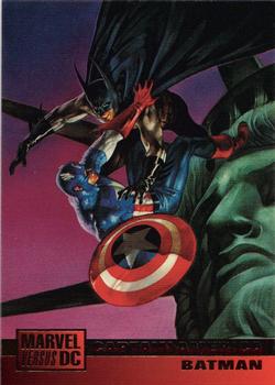 1995 Fleer DC vs. Marvel Comics #91 Captain America / Batman Front