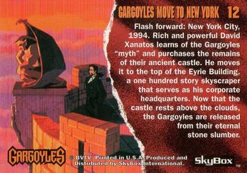 1995 Skybox Gargoyles #12 Gargoyles Move to New York Back