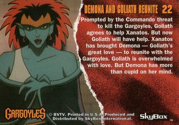 1995 Skybox Gargoyles #22 Demona and Goliath Reunite Back