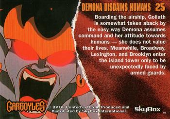 1995 Skybox Gargoyles #25 Demona Disdains Humans Back