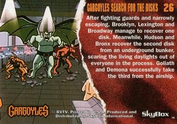 1995 Skybox Gargoyles #26 Gargoyles Search for the Disks Back