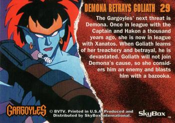 1995 Skybox Gargoyles #29 Demona Betrays Goliath Back