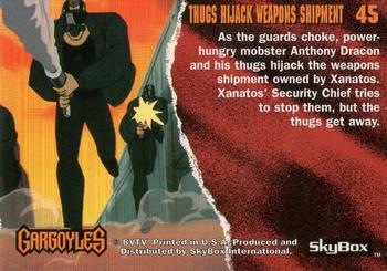 1995 Skybox Gargoyles #45 Thugs Hijack Weapons Shipment Back