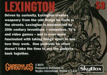 1995 Skybox Gargoyles #59 Lexington Back