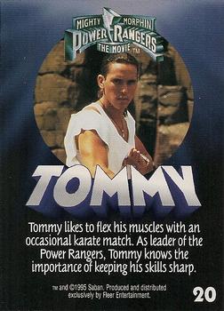 1995 Fleer Mighty Morphin Power Rangers: The Movie #20 Tommy Back
