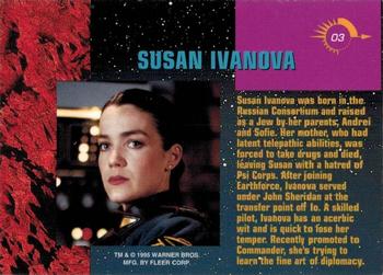 1995 Fleer Ultra Babylon 5 #3 Susan Ivanova Back
