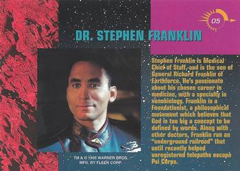 1995 Fleer Ultra Babylon 5 #5 Dr. Stephen Franklin Back