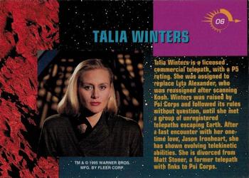 1995 Fleer Ultra Babylon 5 #6 Talia Winters Back