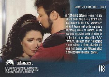 1995 SkyBox Star Trek: The Next Generation Season 2 #118 Counselor Deanna Troi Back