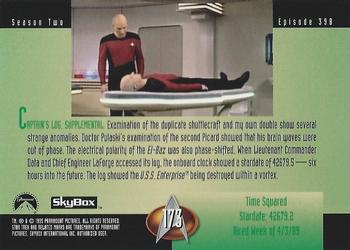 1995 SkyBox Star Trek: The Next Generation Season 2 #173 Time Squared Back
