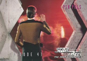 1995 SkyBox Star Trek: The Next Generation Season 2 #179 Pen Pals Front