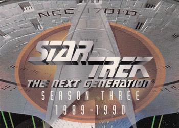 1995 SkyBox Star Trek: The Next Generation Season 3 #209 Mission Chronology - Card E Front