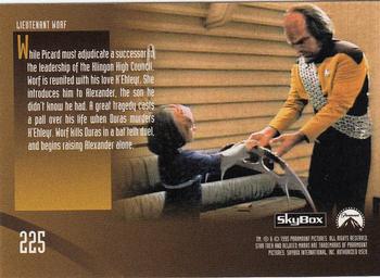 1995 SkyBox Star Trek: The Next Generation Season 3 #225 Lieutenant Worf Back