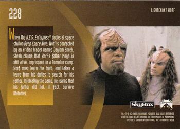 1995 SkyBox Star Trek: The Next Generation Season 3 #228 Lieutenant Worf Back