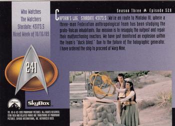 1995 SkyBox Star Trek: The Next Generation Season 3 #241 Who Watches the Watchers Back