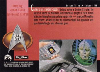 1995 SkyBox Star Trek: The Next Generation Season 3 #247 Booby Trap Back