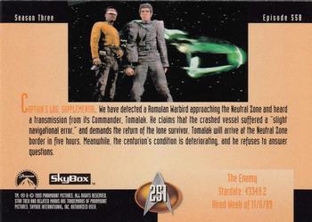 1995 SkyBox Star Trek: The Next Generation Season 3 #251 The Enemy Back