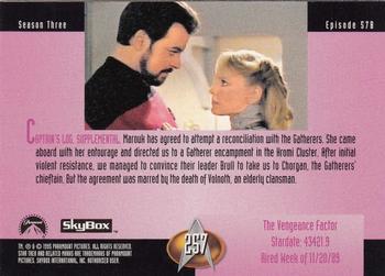 1995 SkyBox Star Trek: The Next Generation Season 3 #257 The Vengeance Factor Back