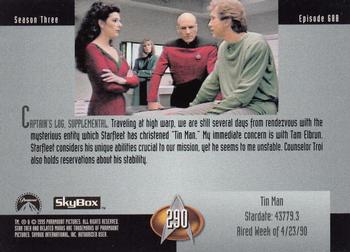 1995 SkyBox Star Trek: The Next Generation Season 3 #290 Tin Man Back