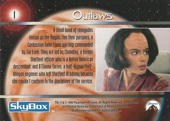 1995 SkyBox Star Trek: Voyager Season One Series One #1 Outlaws Back