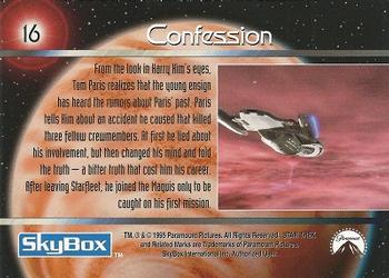 1995 SkyBox Star Trek: Voyager Season One Series One #16 Confession Back