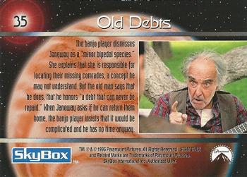 1995 SkyBox Star Trek: Voyager Season One Series One #35 Old Debts Back