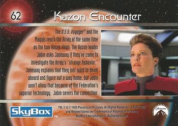 1995 SkyBox Star Trek: Voyager Season One Series One #62 Kazon Encounter Back