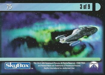 1995 SkyBox Star Trek: Voyager Season One Series One #75 Mural Card 3 of 9 Back