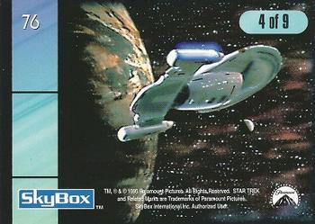 1995 SkyBox Star Trek: Voyager Season One Series One #76 Mural Card 4 of 9 Back