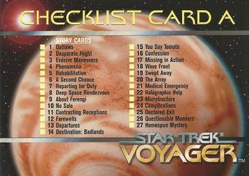1995 SkyBox Star Trek: Voyager Season One Series One #97 Checklist Card A: 1-57 Front