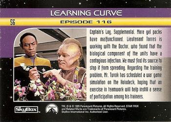 1995 SkyBox Star Trek: Voyager Season One Series Two #56 Learning Curve Back