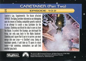 1995 SkyBox Star Trek: Voyager Season One Series Two #15 Caretaker (Part Two) Back