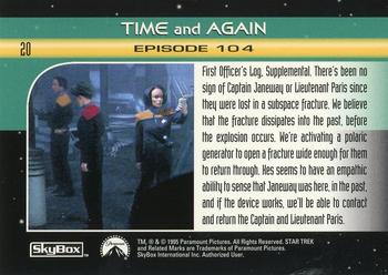 1995 SkyBox Star Trek: Voyager Season One Series Two #20 Time and Again Back