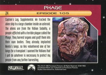 1995 SkyBox Star Trek: Voyager Season One Series Two #24 Phage Back