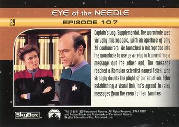 1995 SkyBox Star Trek: Voyager Season One Series Two #29 Eye of the Needle Back