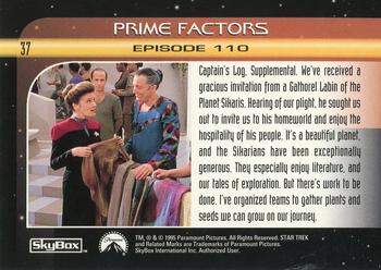 1995 SkyBox Star Trek: Voyager Season One Series Two #37 Prime Factors Back