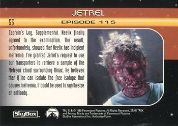 1995 SkyBox Star Trek: Voyager Season One Series Two #53 Jetrel Back