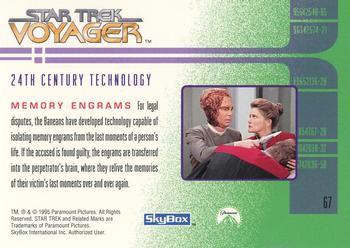 1995 SkyBox Star Trek: Voyager Season One Series Two #67 Memory Engrams Back