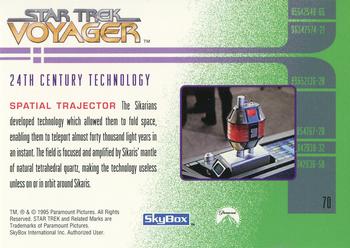 1995 SkyBox Star Trek: Voyager Season One Series Two #70 Spatial Trajector Back