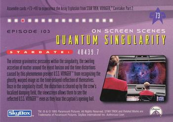 1995 SkyBox Star Trek: Voyager Season One Series Two #73 Quantum Singularity Back