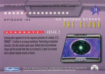 1995 SkyBox Star Trek: Voyager Season One Series Two #74 The Cloud Back