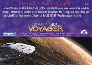 1995 SkyBox Star Trek: Voyager Season One Series Two #87 State of Flux Planet Back