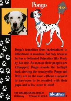 1996 SkyBox 101 Dalmatians #49 Pongo Back