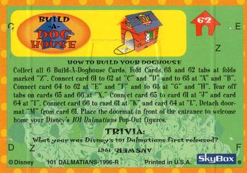 1996 SkyBox 101 Dalmatians #62 Doghouse - Left Wall Back