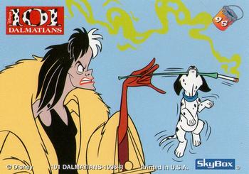 1996 SkyBox 101 Dalmatians #95 Puppy attacking Cruella Back