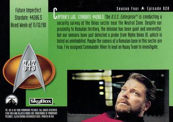 1996 SkyBox Star Trek: The Next Generation Season 4 #343 Future Imperfect Back