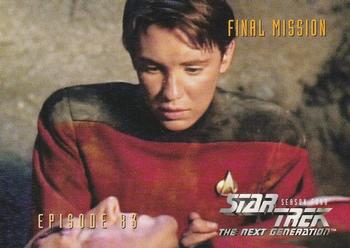 1996 SkyBox Star Trek: The Next Generation Season 4 #348 Final Mission Front