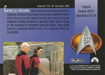 1996 SkyBox Star Trek: The Next Generation Season 5 #438 Ensign Ro Back